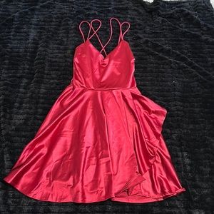 Maroon formal mini dress